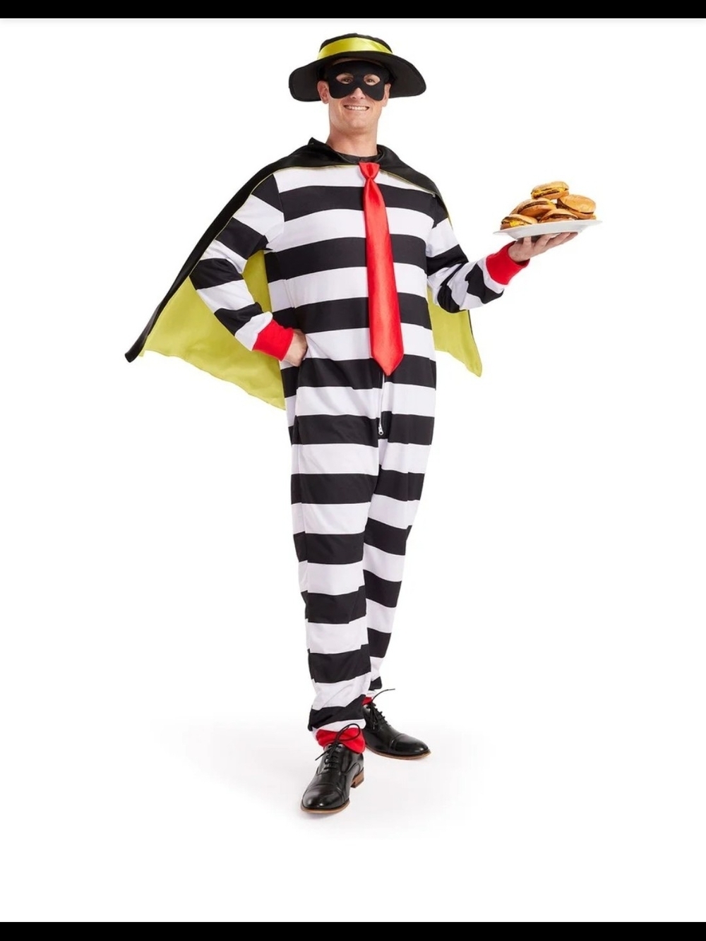 NWT Tipsy Elves Striped Burglar Costume Hamburglar Halloween XL